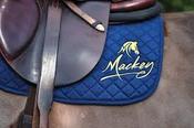 Mackey Embroidered Saddlecloth - Navy- Full Size