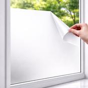 SAMPLE of Static Cling White Frosted Privacy Window Film W-STAT-W