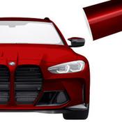 SAMPLE of Super Gloss Metallic Blood Red Vinyl Wrap - SGM-BR64