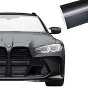SAMPLE of Super Gloss Metallic Graphite Grey Vinyl Wrap SGM-GG55