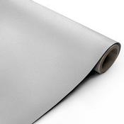 SAMPLE of SATIN TEXTURED SILVER VINYL WRAP STS25