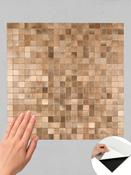 Brass Mosaic Peel &amp; Stick Composite Wall Tiles - (30 x 30cm) image