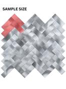 SAMPLE of Aluminium Metal Herringbone Peel &amp; Stick Composite Wall Tiles image