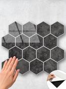Slate Black Hexagon - Peel &amp; Stick Composite Wall Tiles (29.2 x 25.4cm) image