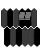 Onyx Black Picket Peel &amp; Stick Composite Wall Tiles - (30 x 30cm) image