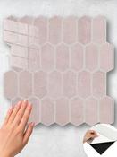 Rose Pink Picket Peel &amp; Stick Composite Wall Tiles - (28.5 x 29.3cm) image