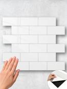 White Subway Peel &amp; Stick Composite Wall Tiles (30cm x 30cm)