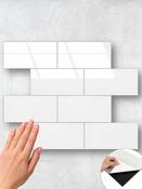Large White Subway Peel &amp; Stick Composite Wall Tiles (30.5cm x 30.5cm) image