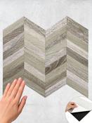 Rustic Wood Chevron Peel &amp; Stick Composite Wall Tiles - (29.6 x 25.3cm)