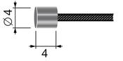 Replacement Flexible Cable 19 Wires with One Round End 2500mm Øext:1.5mm