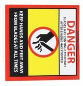Lawnmower Rotary Blade Warning Label
