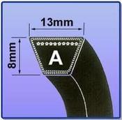 Replacement A102 1/2" Section V Belt Castelgarden THX Trans Belt &amp; AGS Drive Belt (Hydro) AJ102 PIX