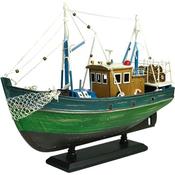 Wooden Fish Boat 46X35cm