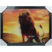 3D Picture Lion 32.5X42.5cm image