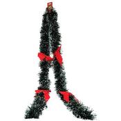 2m Green Chunky Tinsel Bows (12) image