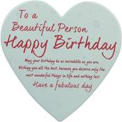 Porcelain Heart Plaque 15cm*14cm