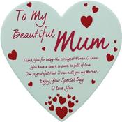 Porcelain Heart Plaque 15cm*14cm