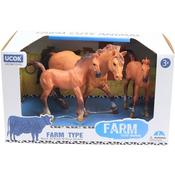 3pc Horse 19X11.5cm