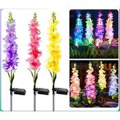Solar Garden Stake Light with Purple Hyacinth H80CM