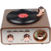 Turntable Style Bluetooth Radio, Supports TF Card &amp; USB Playback 7*16*16CM