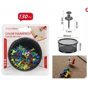 130Pcs Color Push Pins with Storage Box(12)