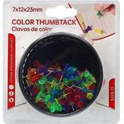 130Pcs Transparent Color Push Pins with Storage Box(12)