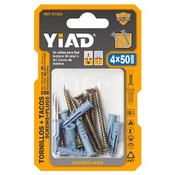 4×50mm Screws &amp; Wall Plugs Set(12)