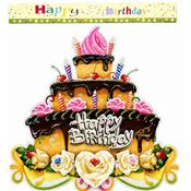 Happy Birthday Cake Decoration 52X52cm image