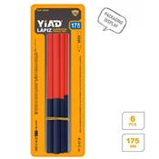 6PCS Carpenter Pencils 175mm(12)