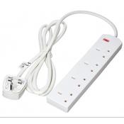 Eurosonic 4 Way 2M Extension Lead