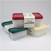 3 Pcs Lunch Box 1000ml 8*21*22cm image