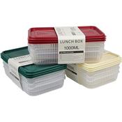 3 Pcs Lunch Box 1000ml 8*21*22cm image