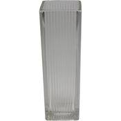 Square Ribbed Glass Vase 8*8*24cm image