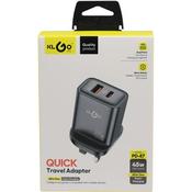 45W Travel Charger With USB-C+USB Port 13*9*5cm(10)