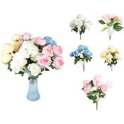 9 Head Artificial Rose Flower 43cm