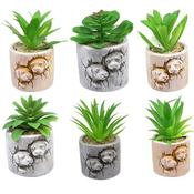 Artificial Succulent Plant in Dog Planter(6) 15X8cm