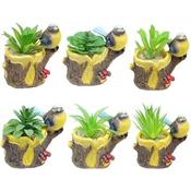 Artificial Succulent Plant in Bird Planter(6) 14X10cm