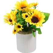 Artificial Sun Flower Plant in Pot(6) 9X22cm
