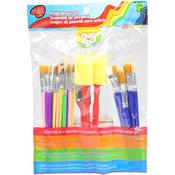 25pc Artist Paint Brush &amp; Sponge Set