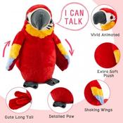 Talking Parrot with Sound Recording Function 37X12cm