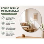40cm Round Acrylic Wall Mirror image