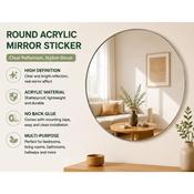 30cm Round Acrylic Wall Mirror image