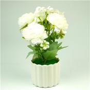 Artificial 6-Head Peony in Pot (15)