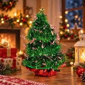 32cm Candy Cane Tabletop Christmas Tree