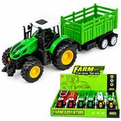 21cm Pull-Back Farm Tractor &amp; Trailer Set (6)