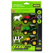 3pcs Pull-Back Farm Tractor &amp; Animals Set 23x16.5x6cm
