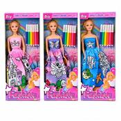 DIY Fashion Doll Dress Painting Set 32x12.5x4.5cm