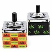 Cannabis Leaf Design Ashtray 9x9x12.5cm