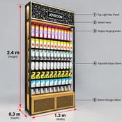 Mobile Phone Accessories Display Cabinet With Hooks1.2X0.3X2.4m (Collection Only)