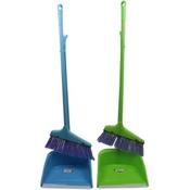 Long Handle Dust Pan With Brush Coloured（15）